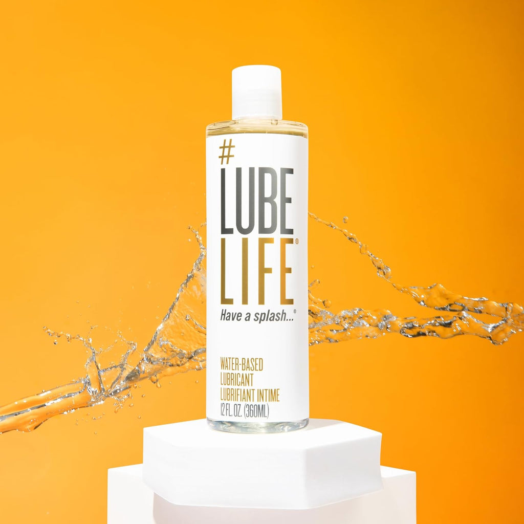LubeLife Water-Based Lube – Personal Lubricant for Men, Women & Couples, Travel Size, Non-Staining, Easy Clean-Up, Toy-Safe, 12 Fl Oz
