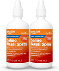 Amazon Basic Care Premium Saline Nasal Moisturizing Spray, Non-Medicated Relief for Dry, Irritated Nose, Sinus Relief, 3 fl oz (Pack of 2)