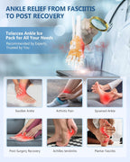 Ankle Foot Ice Pack, Expert Solid Gel Cold & Hot Therapy for Ankle Recovery | Heel Foot Ice Wrap, Stay Flexible After Frozen, 360° Foot Coverage, Easy Wear, Soft Fabric, Achilles & Plantar Relief