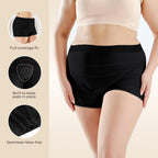Carer Pack of 4 Disposable Panties Postpartum High Waist Briefs Breathable and Elastic for Pregnancy, Postpartum and Caesarean Section, Black/White, XXL