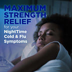 Amazon Basic Care Nighttime Cold and Flu Medicine, Maximum Strength, Original Flavor Liquid, Multi-Symptom Relief for Cough, Sore Throat, Fever, 12 fl oz (1-Pack)