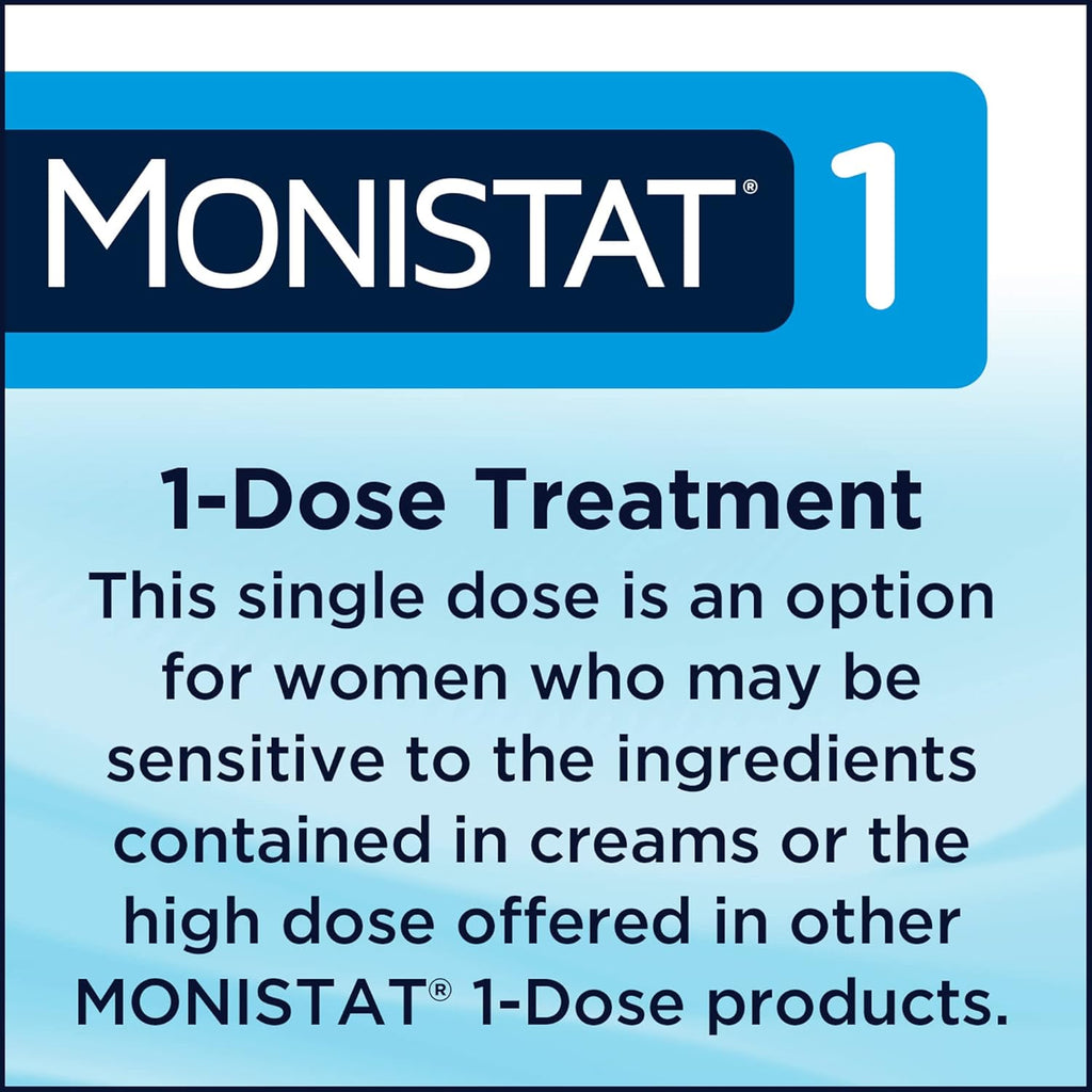 Monistat 1-Day Yeast Infection Treatment for Women, 1 Pre-Filled Tioconazole Cream Applicator, Fast-Acting Relief for Vaginal Itching