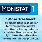 Monistat 1-Day Yeast Infection Treatment for Women, 1 Pre-Filled Tioconazole Cream Applicator, Fast-Acting Relief for Vaginal Itching