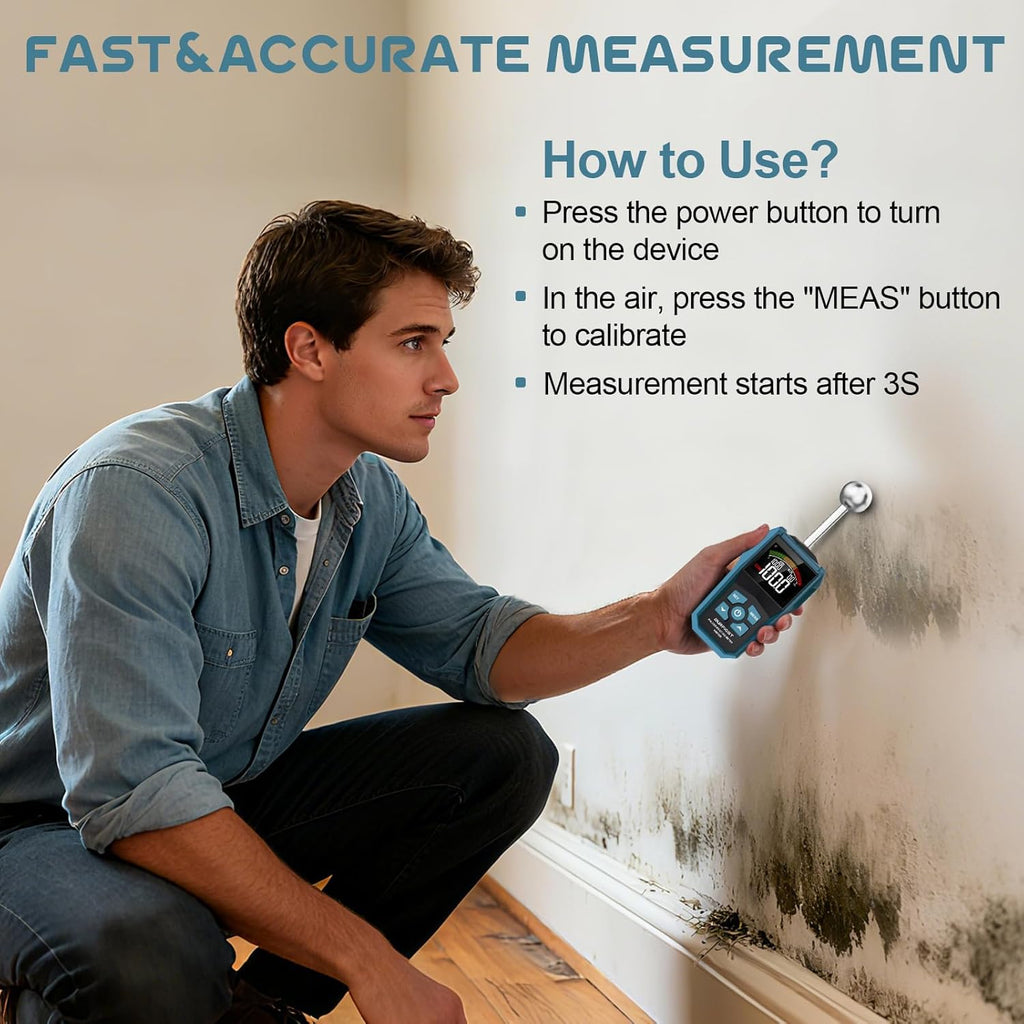 DURFICST Home Test Kit, Hygrometer, Laser Distance Meter and Combination Socket Tester, Humidity Detection, Laser Distance Meter and Socket Tester