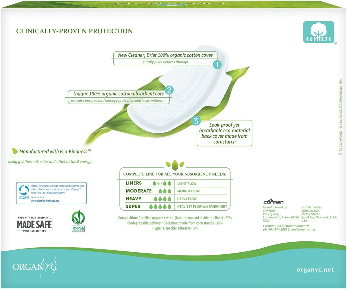 Organyc Sanitary Pads Organic Overnight