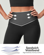 IUGA Compression Leggings with Pockets for Women Tummy Control Yoga Pants | High Waist, Deep Side Pockets, No Front Seam, Squat-Proof, Buttery Soft, Workout, Running, Gym, Athletic, Casual