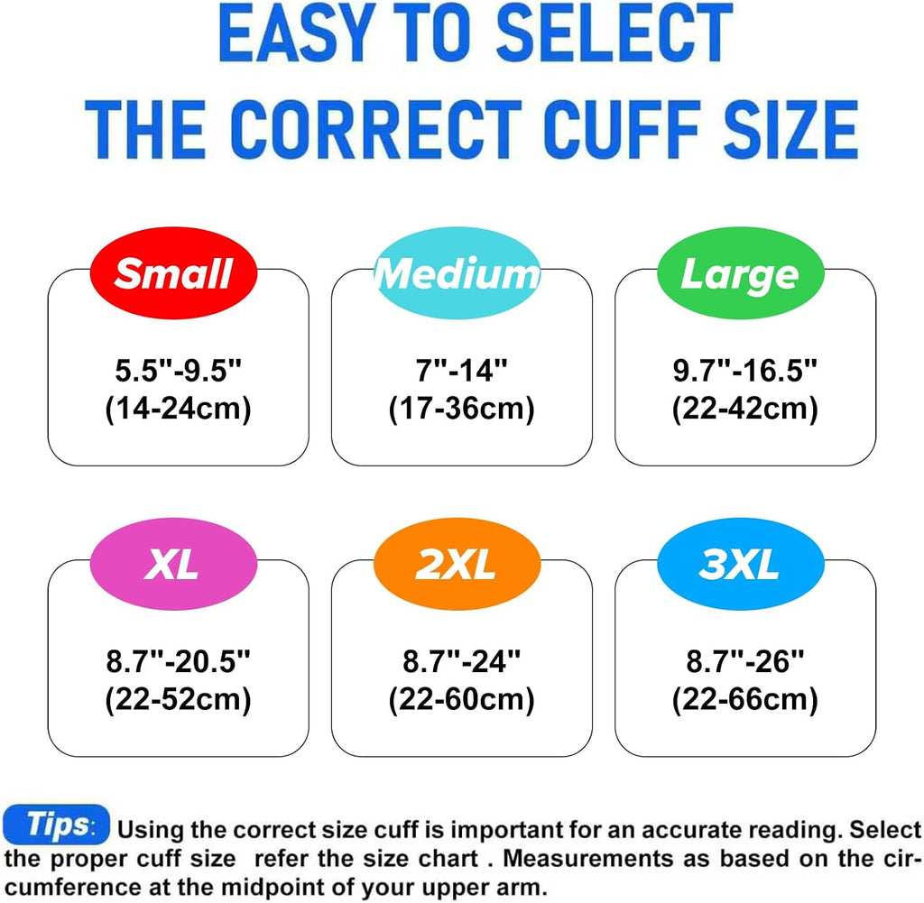 Small Blood Pressure Cuff for Kids, Slim Arm, Compatible with Most Monitors, ARM Blood Pressure Replacement Cuff with 8 Connectors (5.5"-9.5")