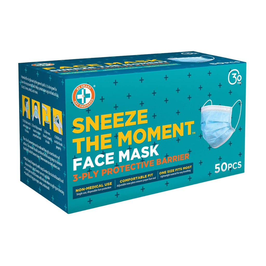 Be Smart Get Prepared Face Mask 50 Pc 3-Ply Protective Barrier FSA