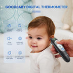 Ear and Forehead Thermometer for Adults & Kids, 1s Accurate Result (Black) | Fever Alarm