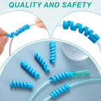20pcs Oxygen Tube Support Crimp Straightener, Blue