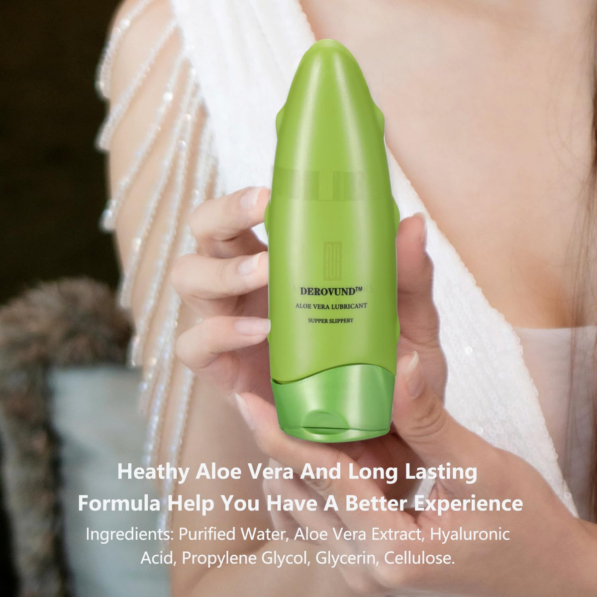 Aloe Vera Super Slippery Organic Water-Based Personal Lubricant for Sexual, Vaginal, Oral and Anal Use - Long Lasting, Paraben-Free - 4 Oz
