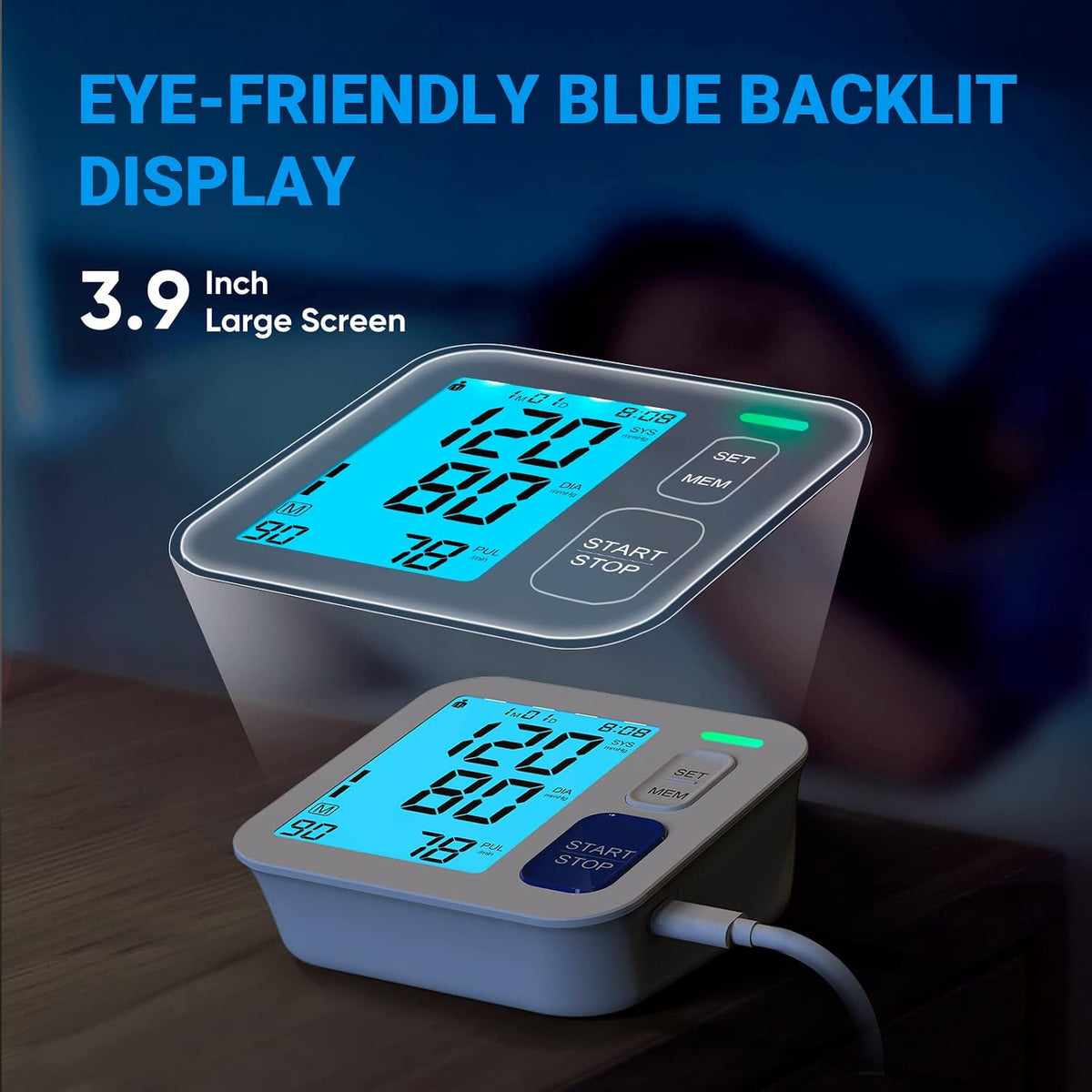 Blood Pressure Monitors for Home Use, 9-17'' & 13-21'' Extra Large Cuffs