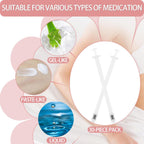 Disposable Vaginal Suppository Applicators 20pk - Soft Tip Insert for Boric Acid Capsules, Pills & Tablets - 1.8ml Capacity for Gels - Individually Wrapped Gynaecological Aid