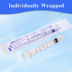 3ml Luer Lock Syringe, 20Pack Syringes Without Needle for Liquids, Measuring, Refilling, Oil, Glue Applicator