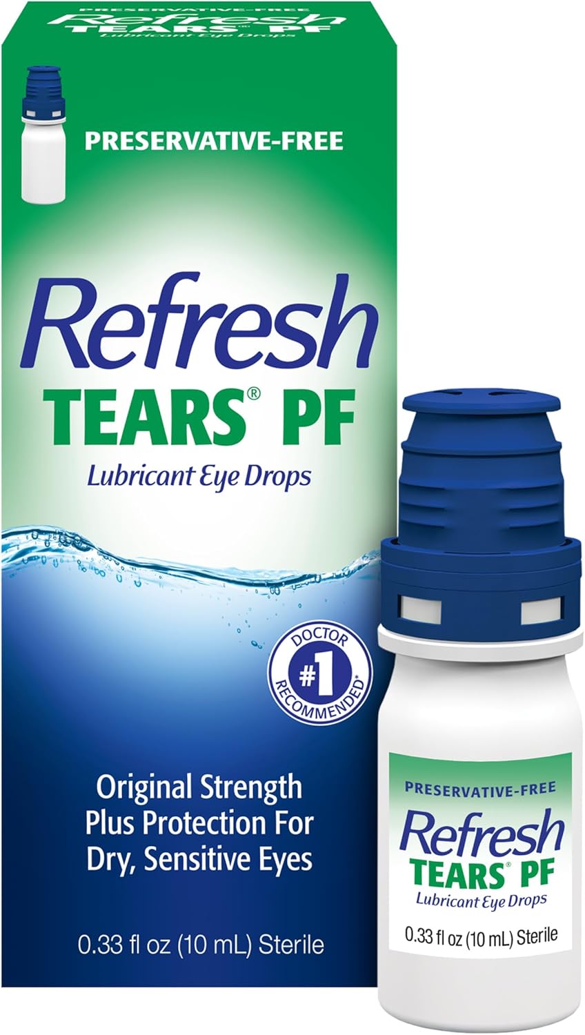 REFRESH TEARS PF Preservative-Free Artificial Tears Lubricant Eye Drops, 0.33 fl oz (10 mL)