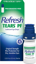 REFRESH TEARS PF Preservative-Free Artificial Tears Lubricant Eye Drops, 0.33 fl oz (10 mL)
