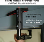 Jayflex CrossGrips Compact Pull Up Bar - Pull Up Bar Door Frame for Work from Home Fitness - Adjustable Door Frame Pullup Bar Handles - 250 lbs Capacity