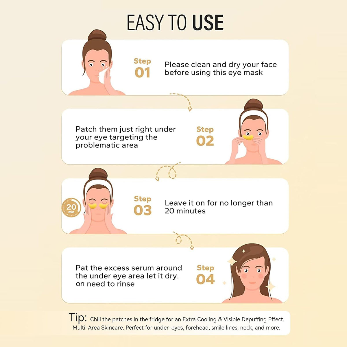 Maskiss 24K Gold Under Eye Patches (15 Pairs), Eye Mask, Collagen Skin Care Products, Eye Patches for Puffy Eyes, Eye Masks for Dark Circles and Puffiness
