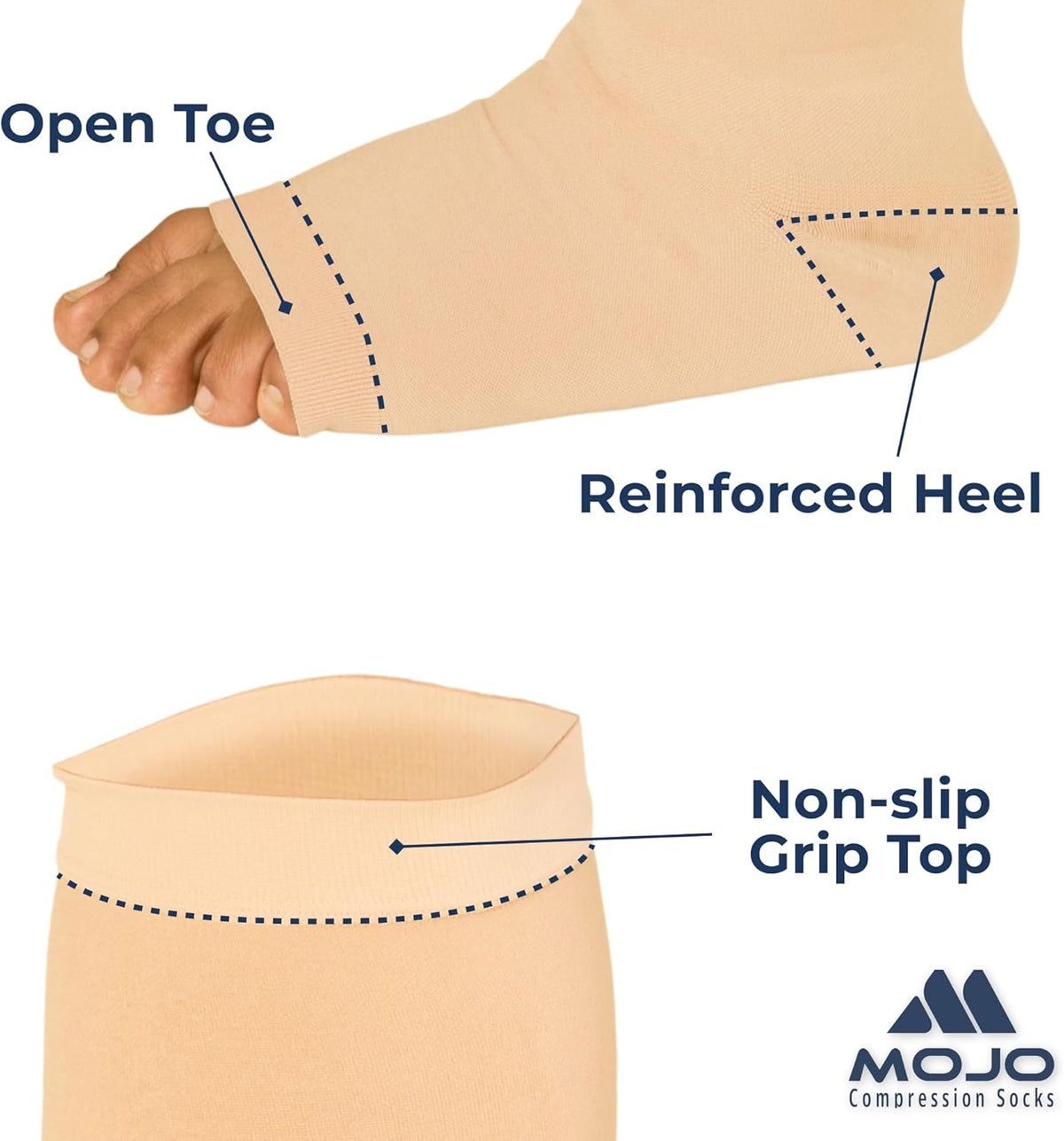 Meias Support and Compression Garments 30 mm