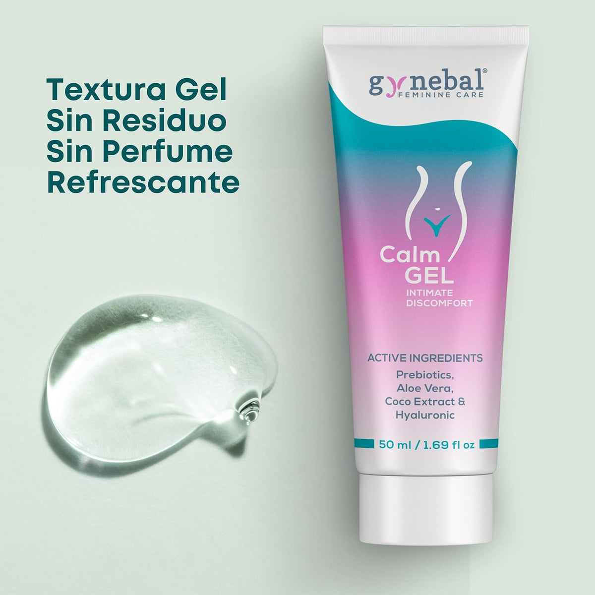 GYNEBAL CALM Gel Intimate Woman Moisturizing Vaginal External Prebiotic – Intimate Protector that moisturizes and softens the female intimate area – External Use 50 ml