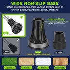 supregear Cane Tips 3/4 Inch (2-Pack), Anti-Slip Extreme Grip Heavy Duty Replacement Rubber Foot Base for All Terrain Safety & Comfort, Shock-Absorbing Feet with Metal Insert for Enhanced Stability