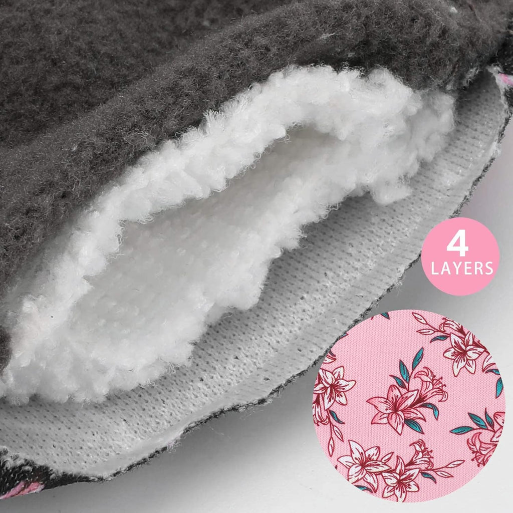 PHOGARY Reusable Menstruation Pads, Washable Night Pads for Abundant Menstrual Flow, Cotton Liner with Wings for Night, Sports and Postpartum Care, 26 CM