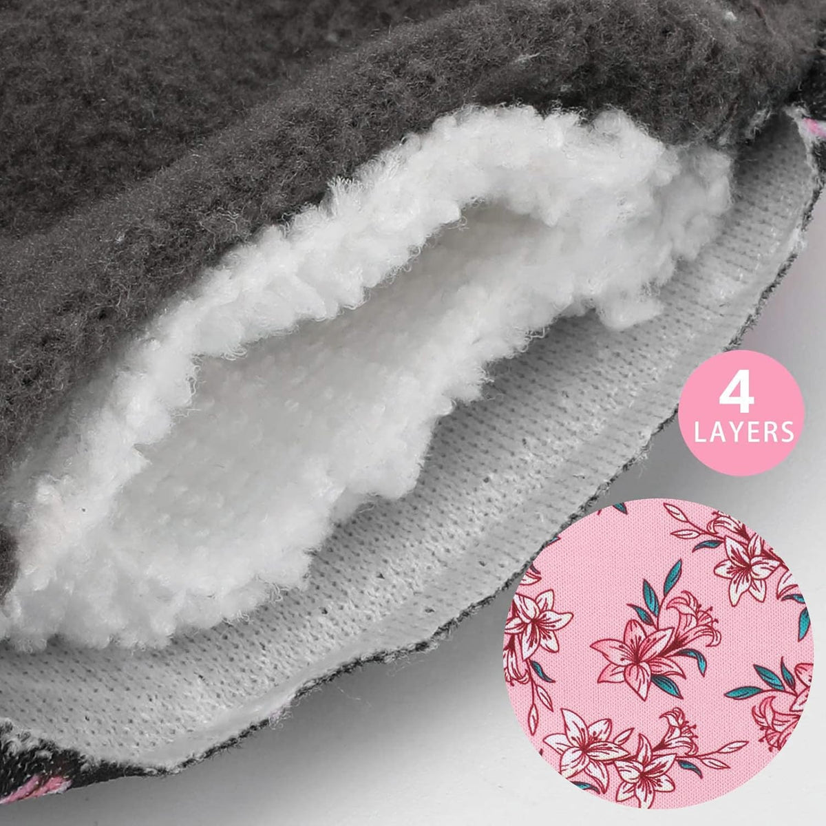 PHOGARY Reusable Menstruation Pads, Washable Night Pads for Abundant Menstrual Flow, Cotton Liner with Wings for Night, Sports and Postpartum Care, 26 CM