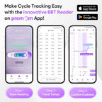 easy@Home Digital Basal Body Thermometer for Adults - Fertility Tracker | Precise 1/100th Degree Thermometer. Flexible Tip, Backlit LCD & 30 Memory. Auto Scan Premom App for Women