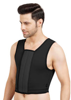 Gynecomastia Short Vest || MODERATE COMPRESSION || Velcro Closure || Chest Shapewear || Comfortable for Men || Tomboy Chest Binder || Shapewear for Post-Surgery |