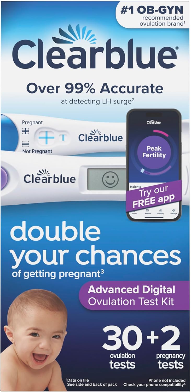 Clearblue Advanced Digital Ovulation Test Kit, 32 Count