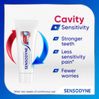 Sensodyne Cavity + Sensitivity Toothpaste, 2.7 oz | Fluoride Toothpaste for Sensitive Teeth and Cavity Protection, Optimized Fluoride Technology To Enhance Remineralization