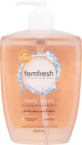 Femfresh Daily Intimate Wash 600ml - pH & Microbiome Balanced, With Aloe Vera & Calendula Extracts, 94% Natural Origin Ingredients, Hypoallergenic & Soap-Free, Gentle Feminine Wash for Freshness