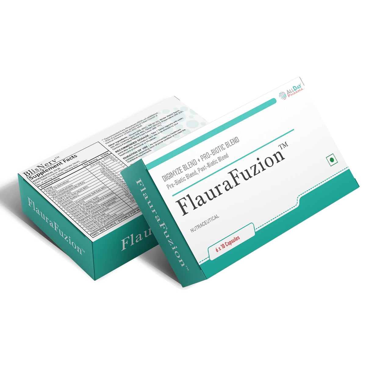 ALLDAY PHARMA FlauraFuzion Probiotic Capsules for Women | 50 Billion CFU | 17 Multi-Strain Probiotics | Gut Health, Digestion Support & Immunity Booster | Women’s Daily Supplement | 10 Capsules