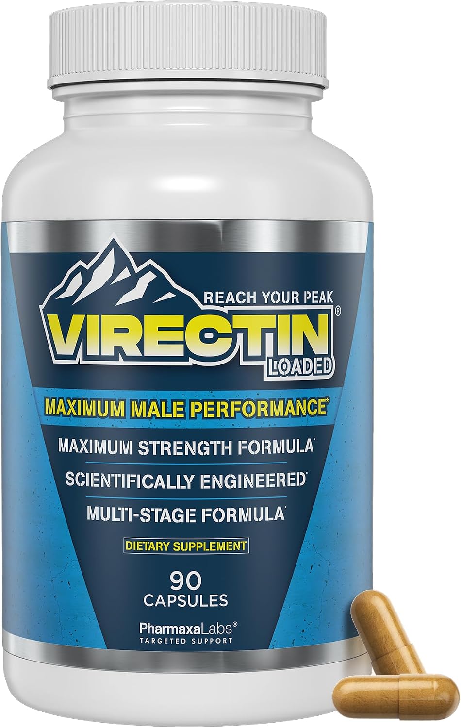 Loaded - Male Supplement – Natural Support with L?Arginine, Tribulus, Fenugreek, Ginkgo & Zinc – Promotes Blood Flow, Energy & Performance – 90 Capsules