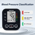 Sinocare Blood Pressure Monitor, Upper Arm Blood Pressure Monitors for Home Use, Adjustable Arm Cuff 8.6"-16.5", One-Button Operation, Dual User, Accurate & Practical (Black)