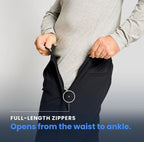 Joe & Bella Men’s Adaptive Pants with Side Zippers – Tear Away Post-Surgery Pants