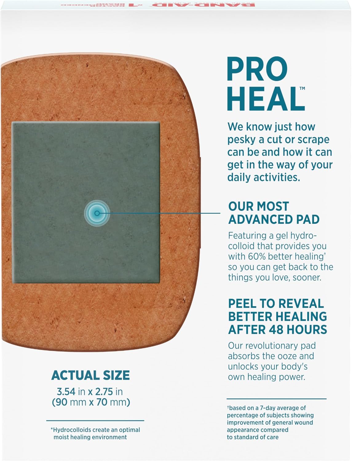 BAND-AID Brand Pro Heal Adhesive Bandages, Extra Large, 5 Count