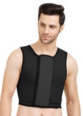 Gynecomastia Short Vest || MODERATE COMPRESSION || Velcro Closure || Chest Shapewear || Comfortable for Men || Tomboy Chest Binder || Shapewear for Post-Surgery |