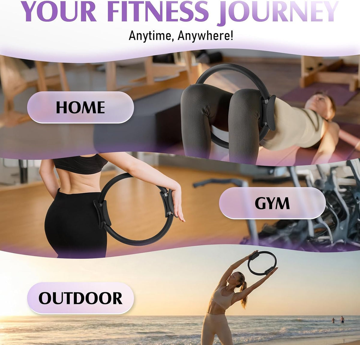 JKSHMYT Pilates Ring, 14.5 inch Magic Circle Pilates Equipment