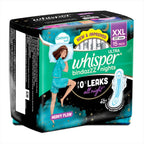 Whisper Ultra Night Sanitary Pads for Women, XL+ 15 Napkins