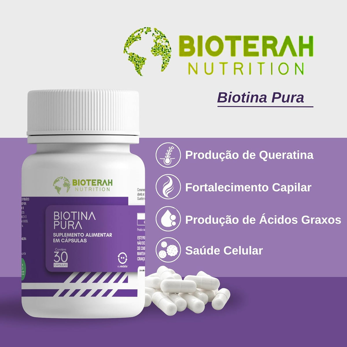 Biotina Dietary Supplements 30 capsules