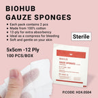 Gauze and Wound Dressings 100% Cotton Sterile 5 cm 100 pieces