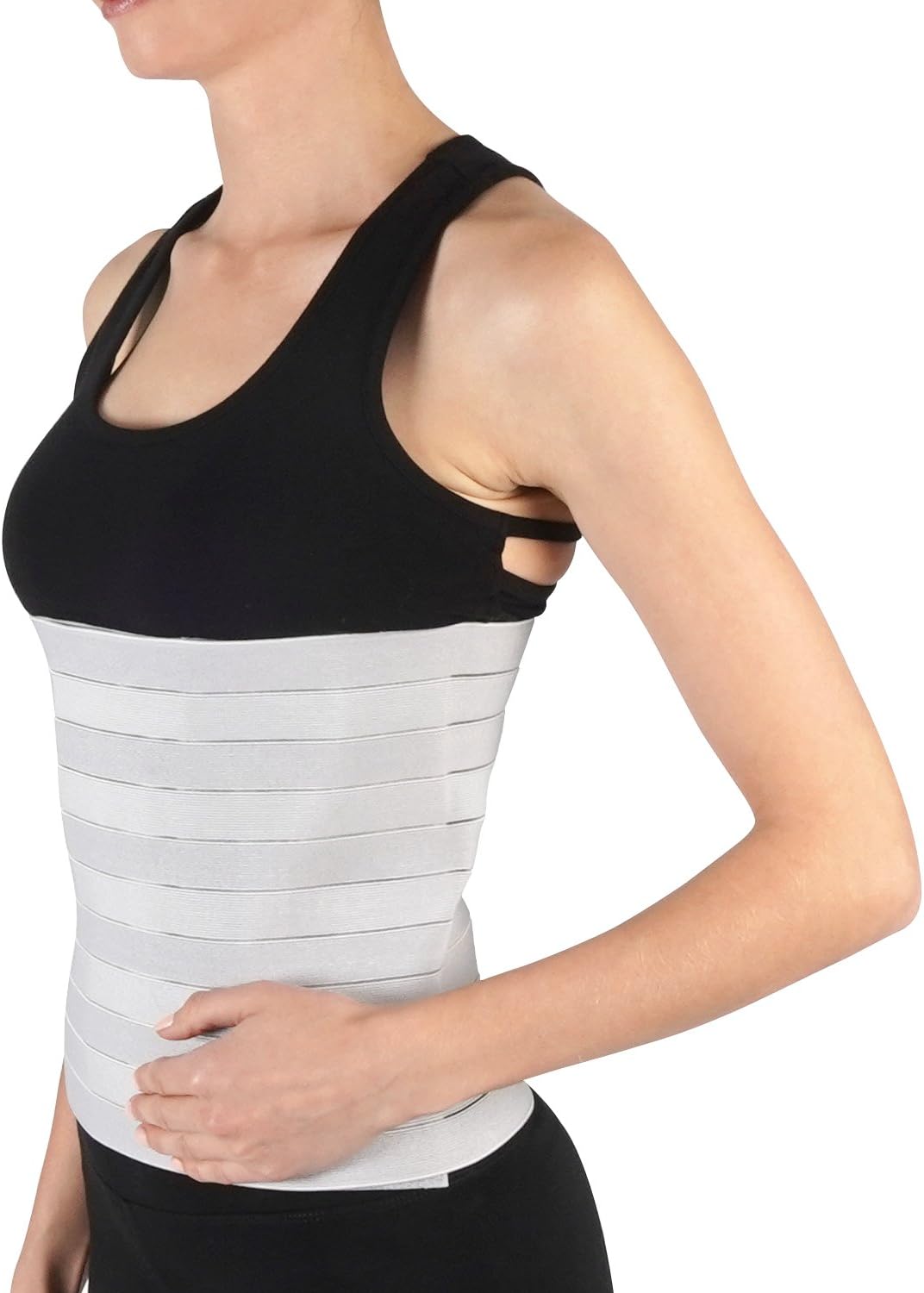 Soles Compression Abdominal Binder | Post-Surgical and Postpartum Support | Adjustable Belly Wrap Supports Muscle & Skeletal Stability | Unisex | One Size Fits All