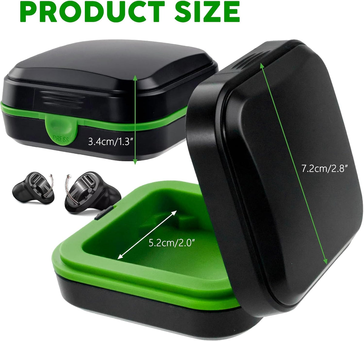 Hearing Aid Case, Waterproof Hearing Aid Travel Case