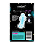 Whisper Bindazzz Nights 44 XXL Sanitary Pads, Upto 0% Leaks All Night Long, For Heavy Flow, Nearly 40% Longer with Wider Back, Active odor lock so you feel fresh, Disposable Wrapper