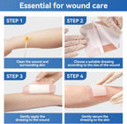 Silicone Super Absorbent Wound Dressing-4"× 4" Self-Adhesive Bandages for Wound Care, FSA HSA Eligible, Ultra Soft Wound Pads for Bed Sores Leg Ulcers Burns, 10