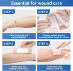 Niceful Silicone Super Absorbent Wound Dressing-4"× 4" Self-Adhesive Bandages for Wound Care, FSA HSA Eligible, Ultra Soft Wound Pads for Bed Sores Leg Ulcers Burns, 10