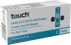 TOUCHBIO 2 PACK COVID-19 & Flu A/B Rapid Antigen Combo Test - Accurate Results in Minutes - Easy to Use - Perfect for Home and Professional Use