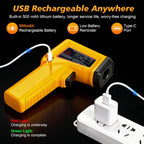 FKM Rechargeable Infrared Thermometer Gun,13-Point Laser-High Precision | -58°F~1472°F Non-Contact Laser Thermometer Gun,Digital IR Temperature Gun for Cooking,Griddle,Oven,HVAC,Automotive,Industrial