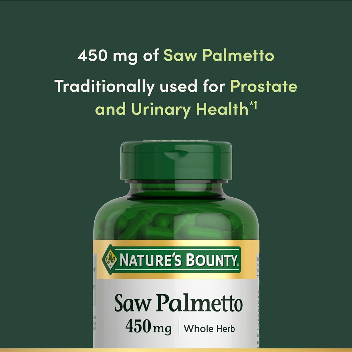 s Bounty Saw Palmetto Dietary Supplements 250 capsules